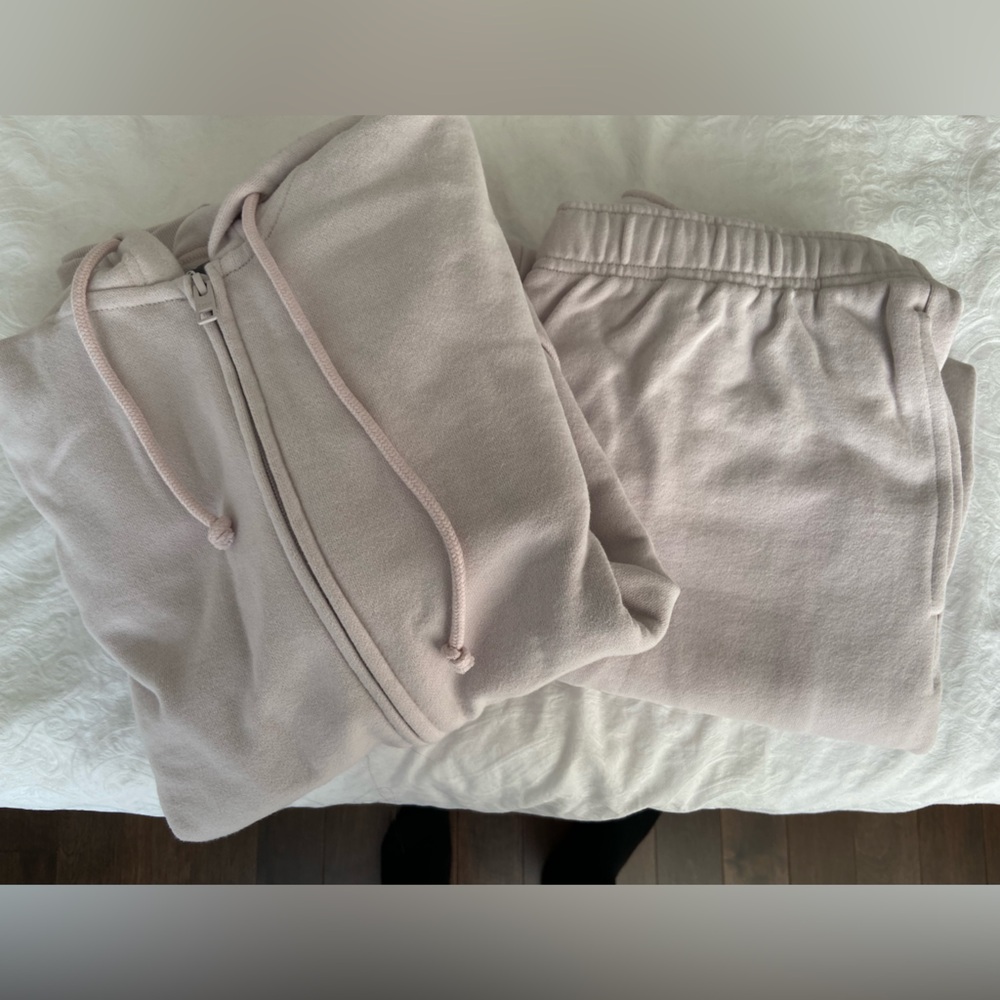 Aritzia terry sweat set.